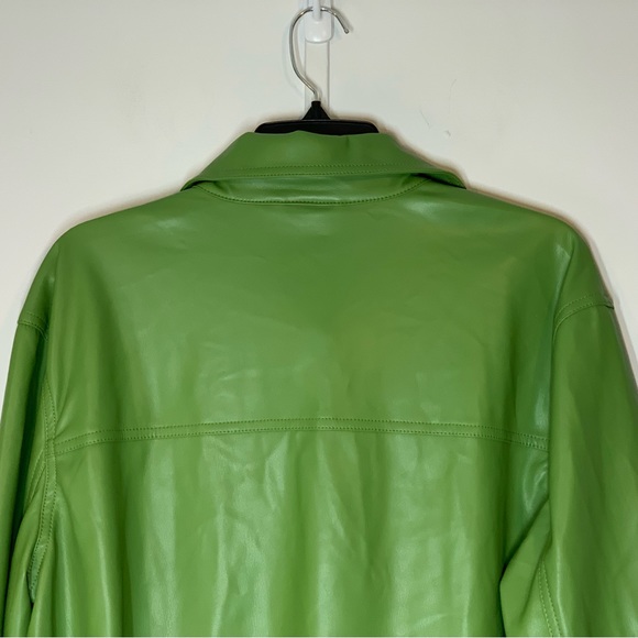 Topshop Maddie Faux Leather Button-Up Shirt - Picture 7 of 12